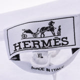 100% of HERMES Hermes men T-shirt H motif IMPRIME HERMES ODYSEE white size XL men cotton short-sleeved shirt new article silver storehouse