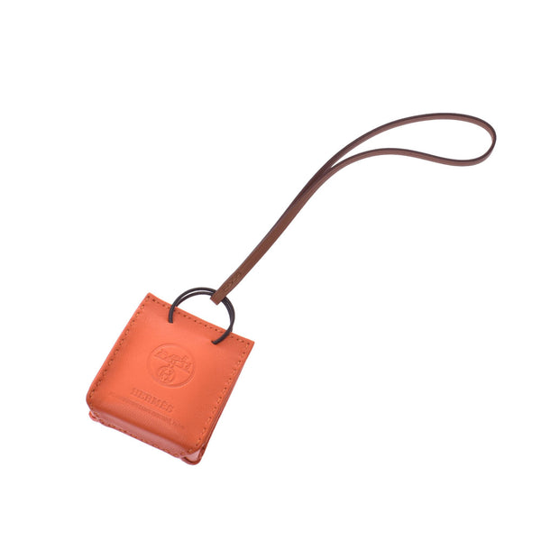 HERMES Hermeszak Orange bag: Olanju bag charm fu (around 2019), unsex, aniomiro cham, cham sham shinzo (new silver coin)