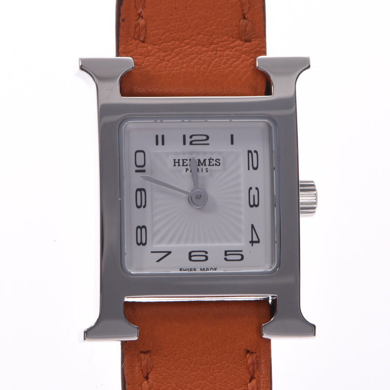 HERMES Hermes Mini HH1.110 D Mi-watch HH1.110 Ladies'Ladies' (around 2019): Ladies' SS/leather watch, Ginkō KYOOTS, the new silver