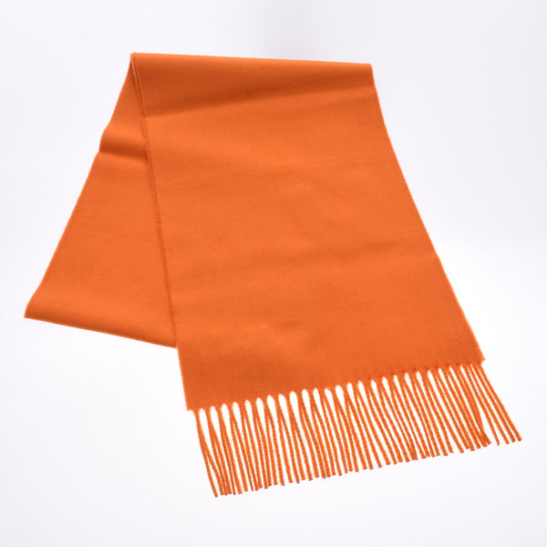 100% of HERMES Hermes IMPRIME HERMES ODYSEE orange unisex cashmere muffler new article silver storehouses