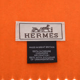 HERMES エルメス IMPRIME HERMES ODYSEE オレンジ ユニセックス カシミヤ100％ マフラー 新品 銀蔵