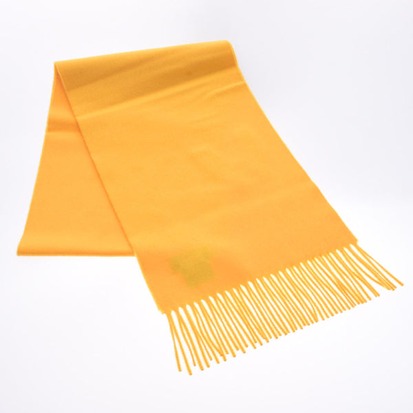 HERMES HERMES IMPRIME HERMES ODYSEE yellow unisex cashmere 100% muffler new silver