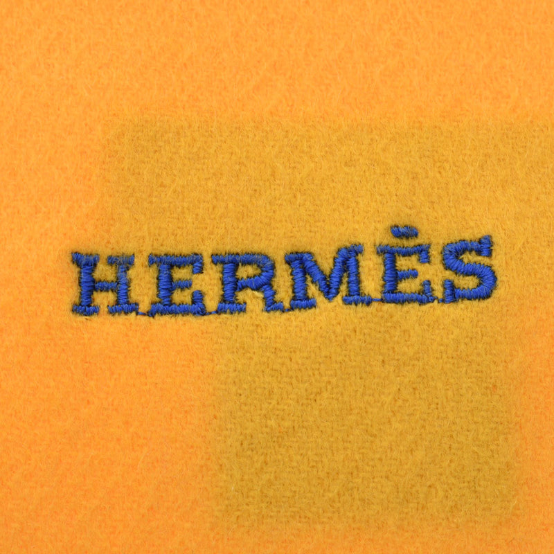 HERMMES爱马仕IMPRIME HERMMES ODYSEE黄色中性羊绒100%围巾新银藏