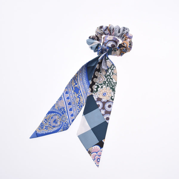 HERMES Hermes Shush Hair Accessories Blue Ladies Silk Other Accessories New Ginzo