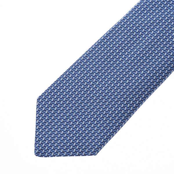 HERMES Hermes Anvilmore Marine/Blue Men's Silk 100% Tie Unused Ginzo
