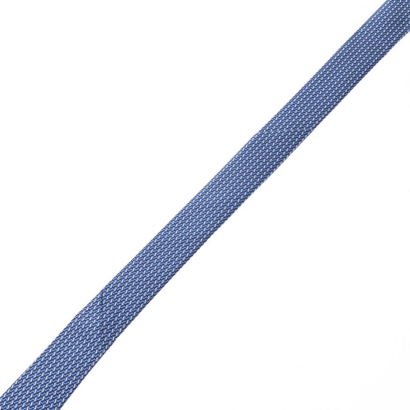 HERMES エルメス アンヴィルモア マリン/ブルー メンズ シルク100% ネクタイ 未使用 銀蔵