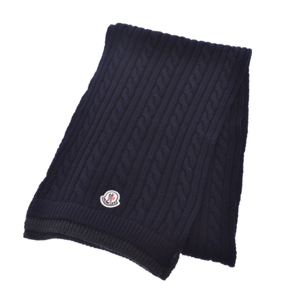 MONCLER Monkleel Mahler: Fragment fragment, dark blue, wool, wool, 100 % wool, muffler, unused silver.