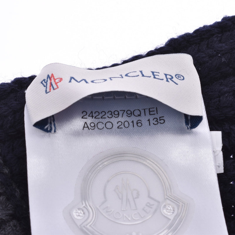 MONCLER Monkleel Mahler: Fragment fragment, dark blue, wool, wool, 100 % wool, muffler, unused silver.