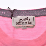 HERMES エルメス クルーネック 長袖 バブルガム（ピンク） サイズXL メンズ ウール100% ニット 新品 銀蔵