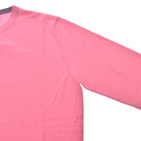 100% of HERMES Hermes crew neck long sleeves bubble-gum music (pink) size XL men wool knit new article silver storehouses