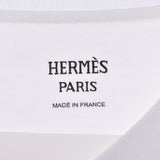 HERMES爱马仕短袖腰部丝绸腰带白色大小34女士100％棉切和缝制新银