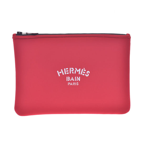Hermes Hermes Neoban MM Red Unisex Polymias Pouch New Sinkjo