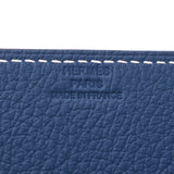 Hermes Hermes配件托盘双色茶/深蓝色银色Bruilding Z雕刻（2021年大约2021岁）英式皮革品牌配件新水池