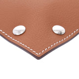 Hermes Hermes配件托盘双色茶/深蓝色银色Bruilding Z雕刻（2021年大约2021岁）英式皮革品牌配件新水池