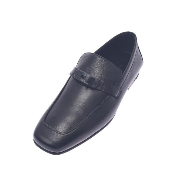 Hermes Hermes Charlie Size 41 Black Black Bracket Men's Shaping Moccasin New Silgrin