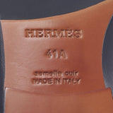 Hermes Hermes Charlie大小41黑色黑色托架男子塑造莫卡辛新硅胶