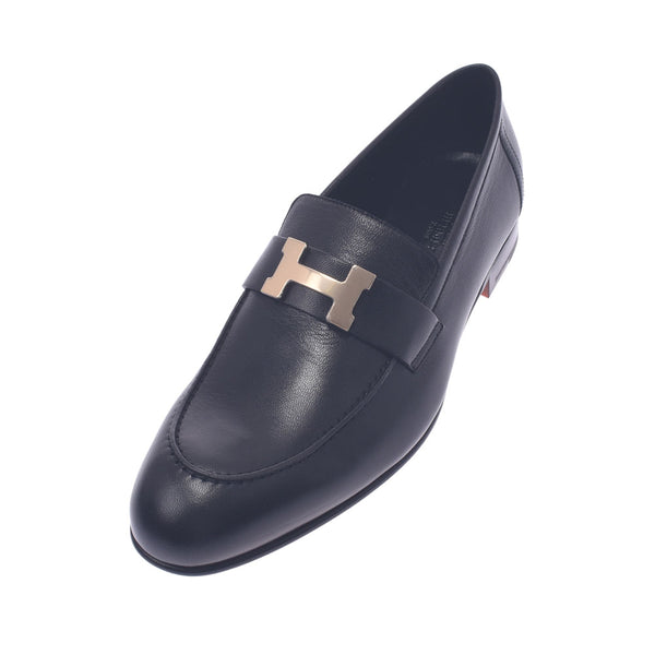 Hermes Hermes Paris Size 41 1/2黑金支架男子可剃可可莫卡辛新西尔格林