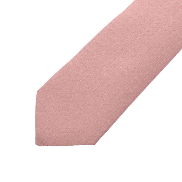 Hermes Hermes H Pattern Pink Men's Silk 100% Tie New Sink