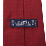 Hermes Hermes H型红色系统丝绸100％领带新Silgrin