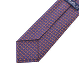 Hermes Hermes H Pattern Purple / Orange Men's Silk 100% Necktai New Silver