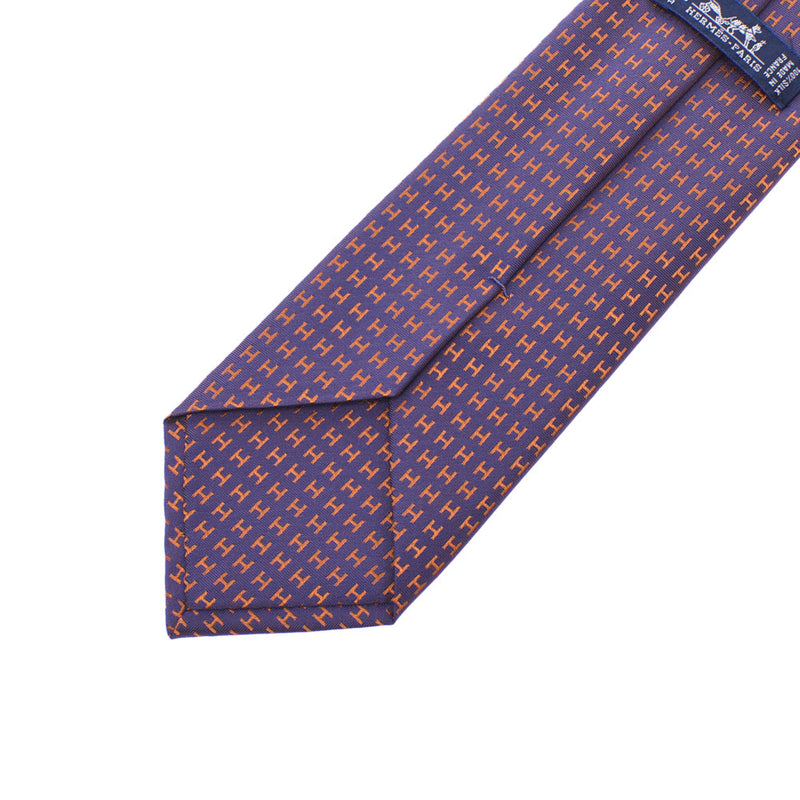 Hermes H-Pattern Purple / Orange Men's Necktai Hermes – 銀蔵オンライン