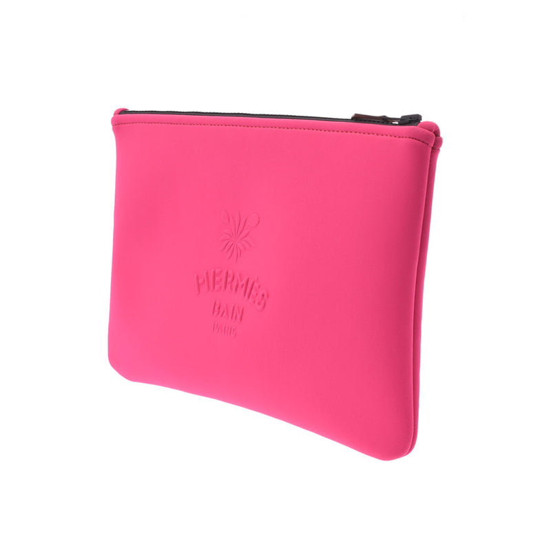 Hermes Hermes Neoban MM Leopard Pink Unisex Polymias Pouch New Silgrin