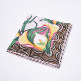 Hermes Hermes Calle 90 Zan Veggie River Marshin Pink / Multi Ladies Silk 100% Scarf New Sinkjo