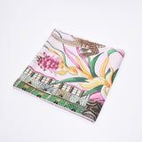 Hermes Hermes Calle 90 Zan Veggie River Marshin Pink / Multi Ladies Silk 100% Scarf New Sinkjo