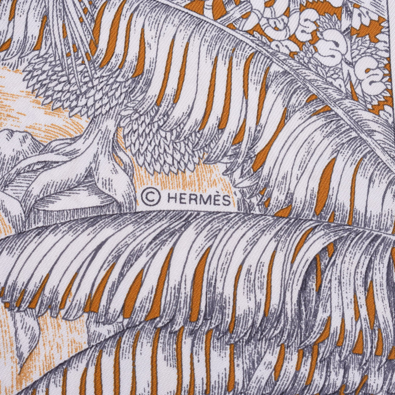 【美品】HERMES エルメス カレ 90 スカーフ フォーブルトロピカル ブルー系約W88cm×H88cm付属品