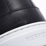Hermes day dream high cut 42 black leather sneakers
