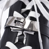 Hermes day dream high cut 42 black leather sneakers