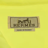 HERMES エルメス ハイカラーオーバーシャツ サイズ48 ネオンイエロー メンズ ポリエステル100％ 長袖シャツ 新品 銀蔵