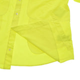 HERMES エルメス ハイカラーオーバーシャツ サイズ48 ネオンイエロー メンズ ポリエステル100％ 長袖シャツ 新品 銀蔵