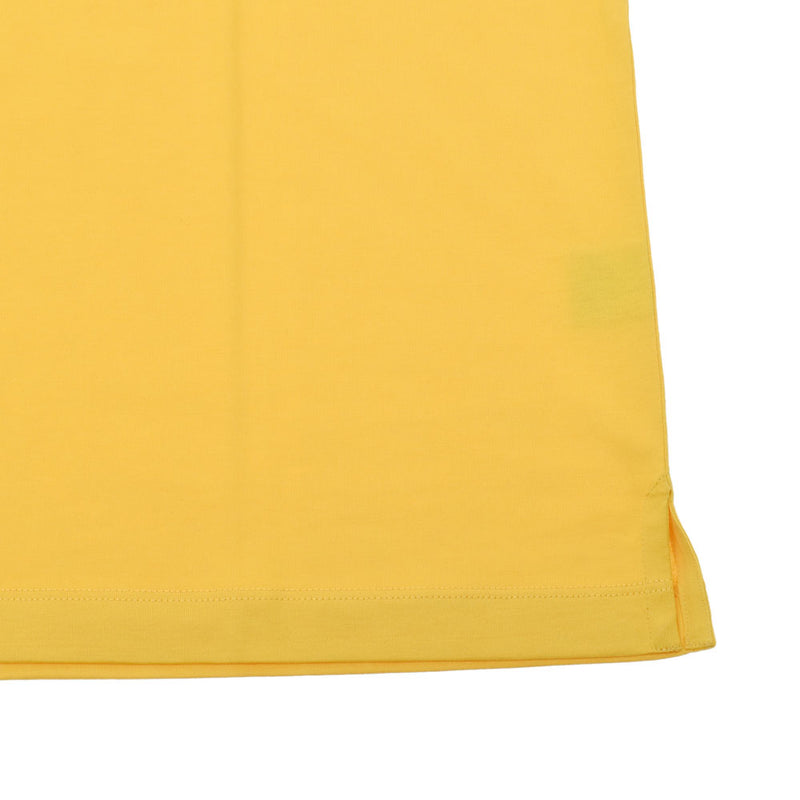 HERMMES爱马仕酷领T恤刺绣黄色M男士棉100%短袖衬衫新银藏