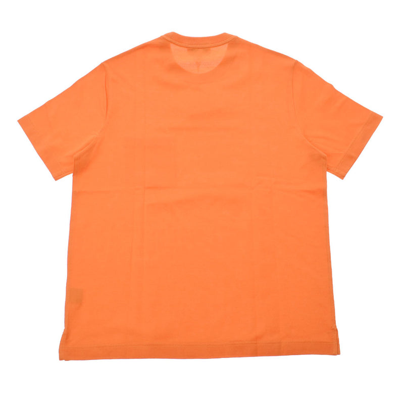 【父の日 5万以下】エルメス クールネック ポケット Tシャツ オレンジ メンズ コットン100％（鹿の子編み） 半袖 新品 銀蔵