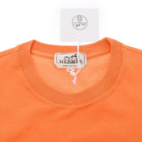 【父の日 5万以下】エルメス クールネック ポケット Tシャツ オレンジ メンズ コットン100％（鹿の子編み） 半袖 新品 銀蔵