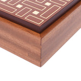 HERMES エルメス モザイク柄 蓋付き 小物入れ ブラウン/ゴールド ユニセックス マホガニー ブランド小物 新品 銀蔵