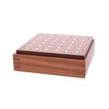 HERMES エルメス モザイク柄 蓋付き 小物入れ ブラウン/ゴールド ユニセックス マホガニー ブランド小物 新品 銀蔵