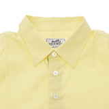 Hermes Hermes Cool Neckline Remon Yellow Size 42 Men's Cotton 100% Short Sleeve Shirt New Silgrin
