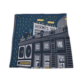 Hermes Hermes Care 100 voble派对/小吃派对灰色女士羊绒70％丝绸30％围巾新硅格林