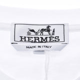 HERMES エルメス Piqures Sellier セリエステッチ 白 メンズ コットン100％ 半袖シャツ 新品 銀蔵