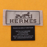 HERMES Hermes Space Univer City Yellow Unisex Cashmere 100 % Muffler New Ginzo