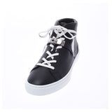 HERMES Hermes Dade Dream High Cut Size 41 1/2 Black Men's Leather Sneakers New Ginzo