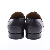 HERMES Hermes Destan Size 43 1/2 Black Silver Bracket Men's Calf Mokashin New Ginzo