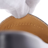 HERMES Hermes Destan Size 43 1/2 Black Silver Bracket Men's Calf Mokashin New Ginzo