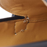 HERMES Hermes Destan Size 43 1/2 Black Silver Bracket Men's Calf Mokashin New Ginzo