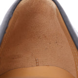 HERMES Hermes Destan Size 43 1/2 Black Silver Bracket Men's Calf Mokashin New Ginzo