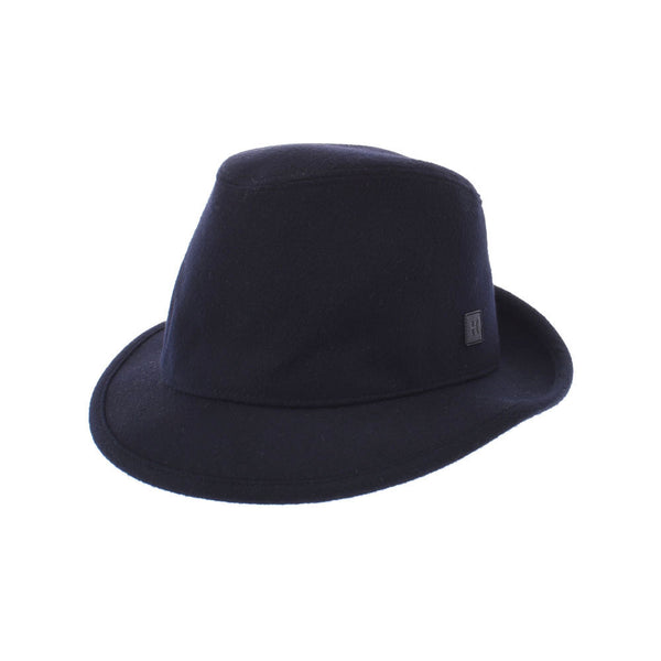 HERMES Hermes size 60 Navy blue men's cashmere 100 % Hat New Ginzo