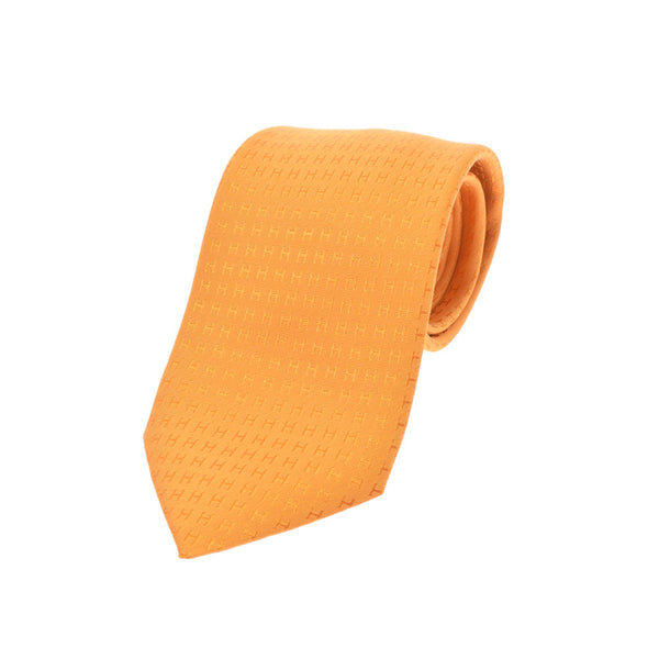 Hermes H pattern Orange men's tie HERMES – 銀蔵オンライン