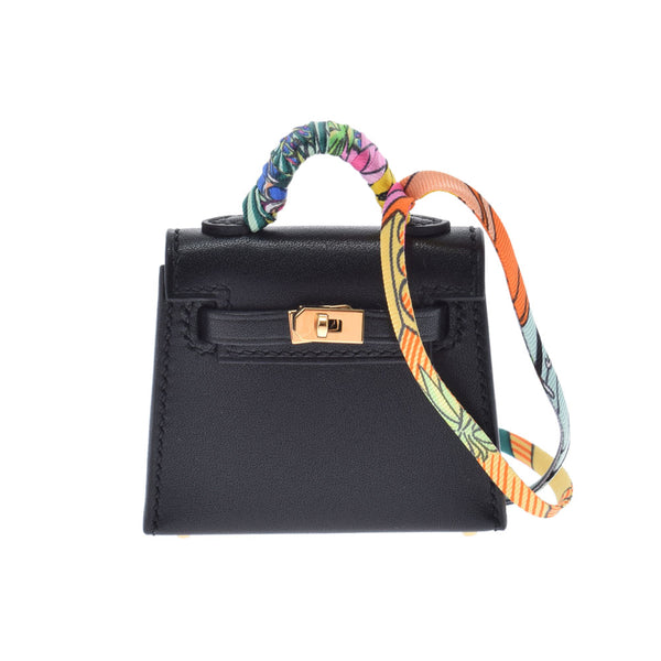 HERMES Hermes Kelly Twilly Black Gold Bracket Y engraved (around 2020) Ladies Tadelect Charm New Ginzo